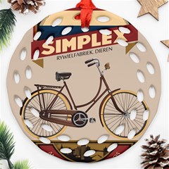 Simplex Bike 001 Design By Trijava Ornament (round Filigree) by nate14shop