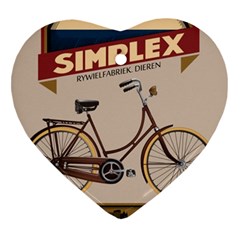 Simplex Bike 001 Design By Trijava Ornament (heart) by nate14shop