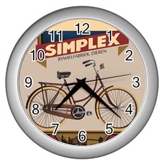 Simplex Bike 001 Design By Trijava Wall Clock (silver) by nate14shop