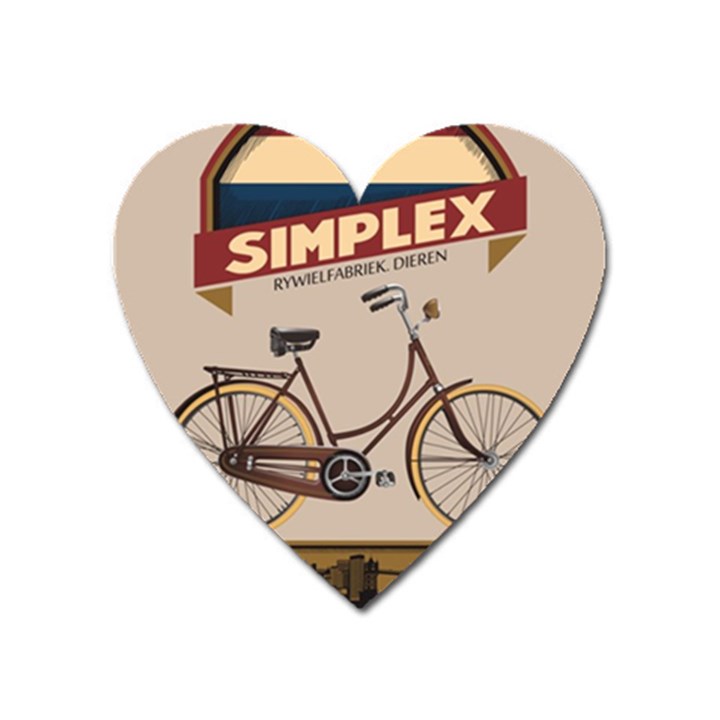 Simplex Bike 001 design by trijava Heart Magnet