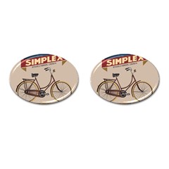 Simplex Bike 001 Design By Trijava Cufflinks (oval) by nate14shop