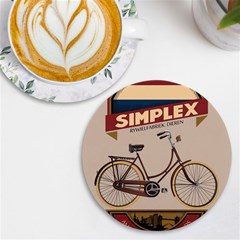 Simplex Bike 001 Design By Trijava Uv Print Round Tile Coaster by nate14shop