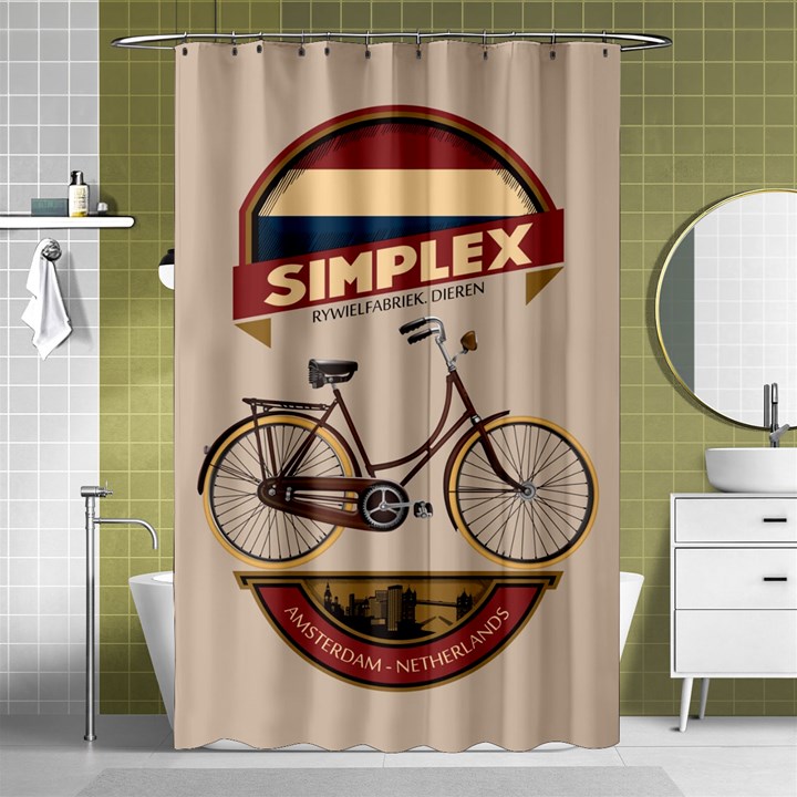 Simplex Bike 001 design by trijava Shower Curtain 48  x 72  (Small) 