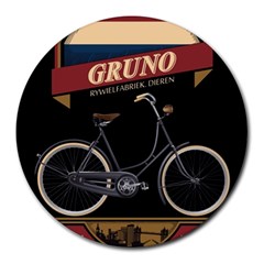 Gruno Bike 002 By Trijava Printing Round Mousepads by nate14shop