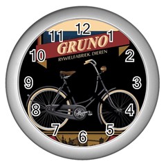 Gruno Bike 002 By Trijava Printing Wall Clock (silver) by nate14shop