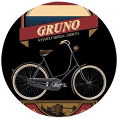 Gruno Bike 002 By Trijava Printing Wooden Bottle Opener (round) by nate14shop