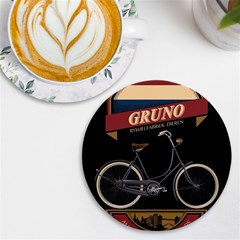 Gruno Bike 002 By Trijava Printing Uv Print Round Tile Coaster by nate14shop