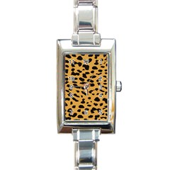 Animal Print - Leopard Jaguar Dots Rectangle Italian Charm Watch by ConteMonfrey