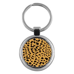 Animal Print - Leopard Jaguar Dots Key Chain (round) by ConteMonfrey