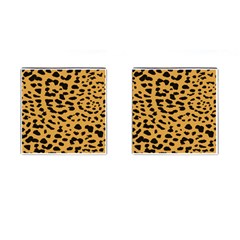 Animal Print - Leopard Jaguar Dots Cufflinks (square) by ConteMonfrey