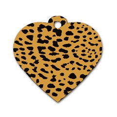 Animal Print - Leopard Jaguar Dots Dog Tag Heart (two Sides) by ConteMonfrey