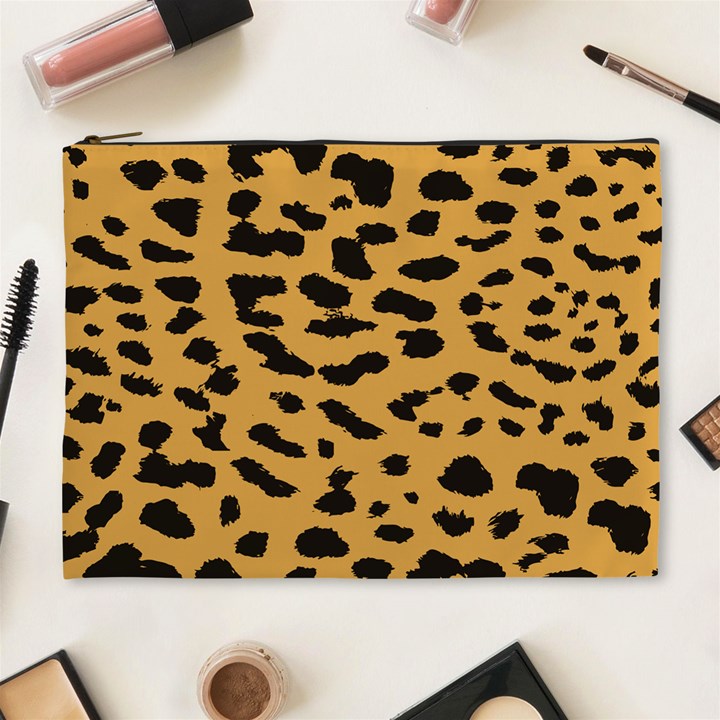 Animal print - Leopard Jaguar dots Cosmetic Bag (XL)