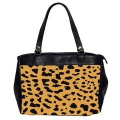 Animal Print - Leopard Jaguar Dots Oversize Office Handbag (2 Sides) by ConteMonfrey