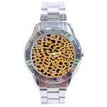 Animal print - Leopard Jaguar dots Stainless Steel Analogue Watch Front