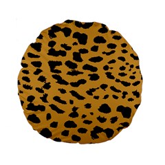 Animal Print - Leopard Jaguar Dots Standard 15  Premium Round Cushions by ConteMonfrey