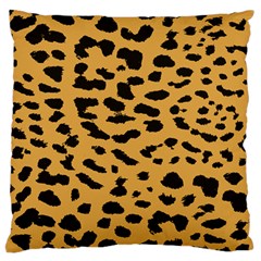 Animal Print - Leopard Jaguar Dots Standard Flano Cushion Case (one Side) by ConteMonfrey