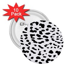 Black And White Leopard Dots Jaguar 2 25  Buttons (10 Pack)  by ConteMonfrey