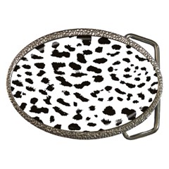 Black And White Leopard Dots Jaguar Belt Buckles by ConteMonfrey