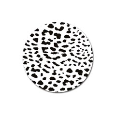 Black And White Leopard Dots Jaguar Magnet 3  (round) by ConteMonfrey