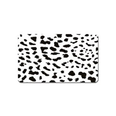 Black And White Leopard Dots Jaguar Magnet (name Card) by ConteMonfrey