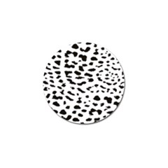 Black And White Leopard Dots Jaguar Golf Ball Marker by ConteMonfrey