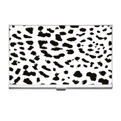 Black And White Leopard Dots Jaguar Business Card Holder by ConteMonfrey