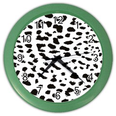 Black And White Leopard Dots Jaguar Color Wall Clock by ConteMonfrey