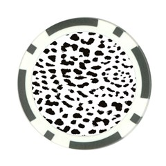 Black And White Leopard Dots Jaguar Poker Chip Card Guard