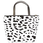 Black and white Leopard dots Jaguar Bucket Bag Back