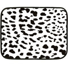 Black And White Leopard Dots Jaguar Double Sided Fleece Blanket (mini)  by ConteMonfrey