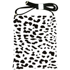 Black And White Leopard Dots Jaguar Shoulder Sling Bag by ConteMonfrey