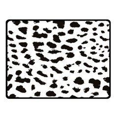 Black And White Leopard Dots Jaguar Fleece Blanket (small) by ConteMonfrey