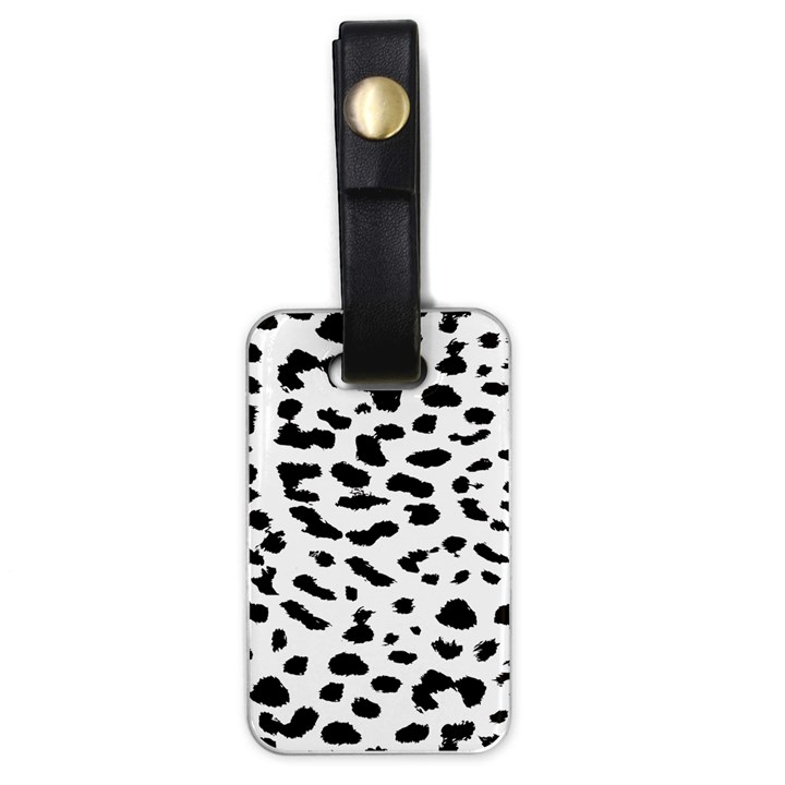 Black and white Leopard dots Jaguar Luggage Tag (one side)