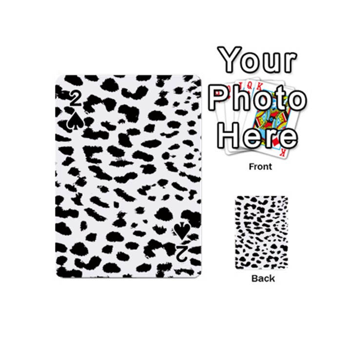 Black and white Leopard dots Jaguar Playing Cards 54 Designs (Mini)