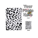 Black and white Leopard dots Jaguar Playing Cards 54 Designs (Mini) Front - Spade3