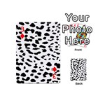 Black and white Leopard dots Jaguar Playing Cards 54 Designs (Mini) Front - Diamond3