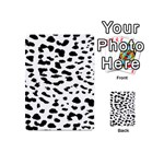 Black and white Leopard dots Jaguar Playing Cards 54 Designs (Mini) Back