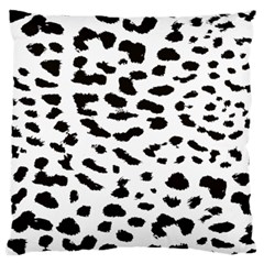 Black And White Leopard Dots Jaguar Large Cushion Case (two Sides) by ConteMonfrey