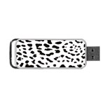 Black and white Leopard dots Jaguar Portable USB Flash (One Side) Front