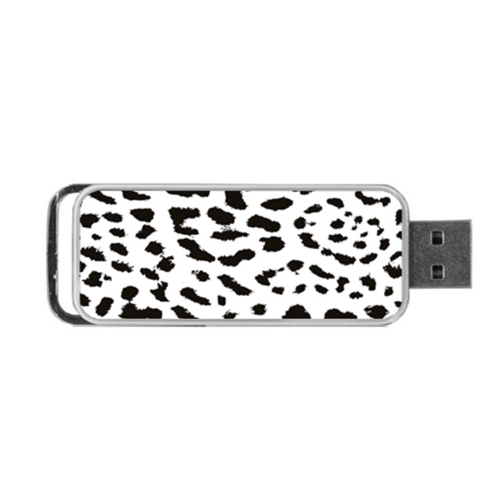 Black and white Leopard dots Jaguar Portable USB Flash (One Side)