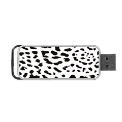 Black And White Leopard Dots Jaguar Portable Usb Flash (two Sides) by ConteMonfrey