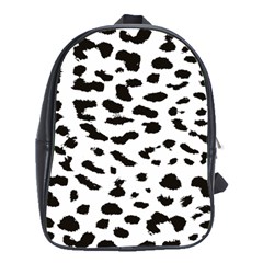 Black And White Leopard Dots Jaguar School Bag (xl) by ConteMonfrey