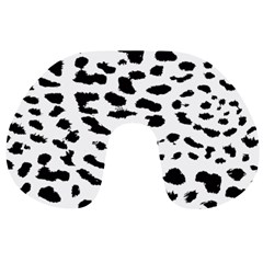 Black And White Leopard Dots Jaguar Travel Neck Pillow by ConteMonfrey