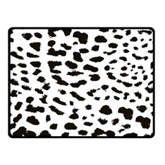 Black And White Leopard Dots Jaguar Double Sided Fleece Blanket (small) 