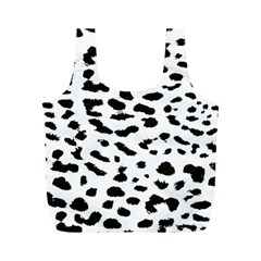 Black And White Leopard Dots Jaguar Full Print Recycle Bag (m) by ConteMonfrey