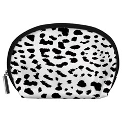 Black And White Leopard Dots Jaguar Accessory Pouch (large) by ConteMonfrey