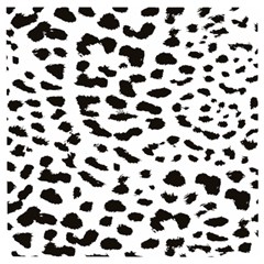 Black And White Leopard Dots Jaguar Wooden Puzzle Square by ConteMonfrey