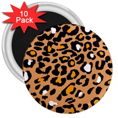 Leopard Jaguar Dots 3  Magnets (10 Pack)  by ConteMonfrey