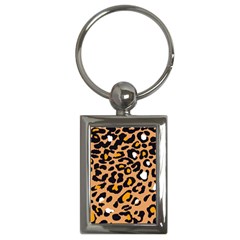 Leopard Jaguar Dots Key Chain (rectangle) by ConteMonfrey