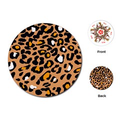 Leopard Jaguar Dots Playing Cards Single Design (round) by ConteMonfrey